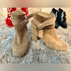 Rag & Bone suede tan booties.